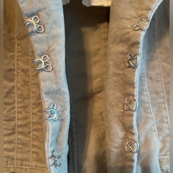 Vintage Y2K Cotton Velvet Fitted F.A.N.G Blazer Jacket Sz XL Lined Satin - Picture 3 of 16